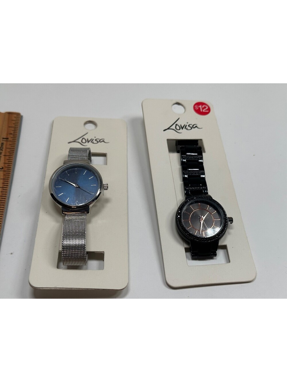 2 Lovisa Watches Male Female Silver Tone Black